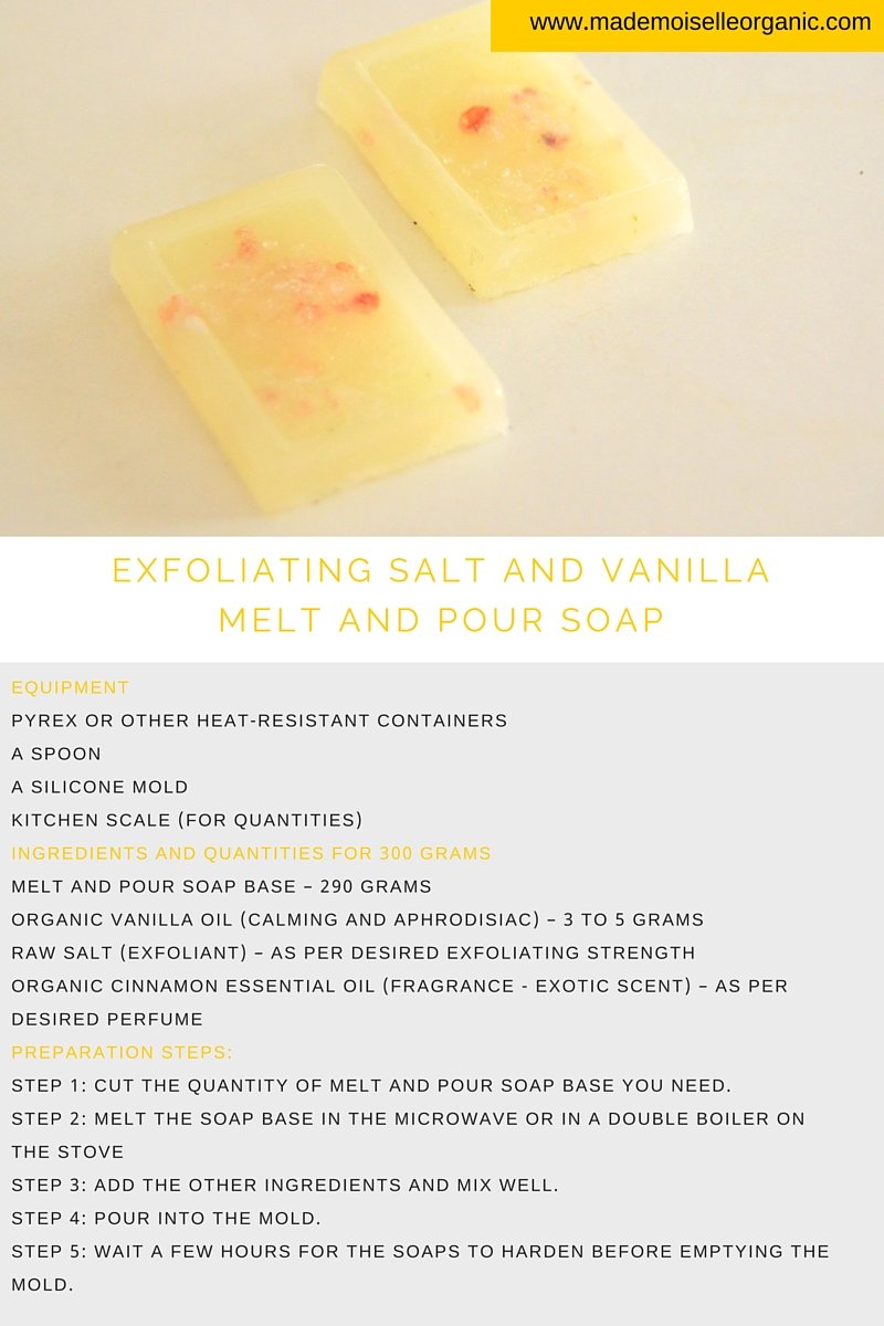 Exfoliating Salt and Vanilla Melt and Pour Soap recipe