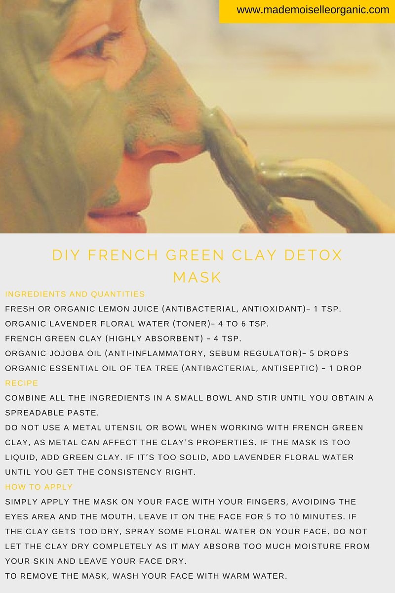 French Green Clay Detox Mask Recipe