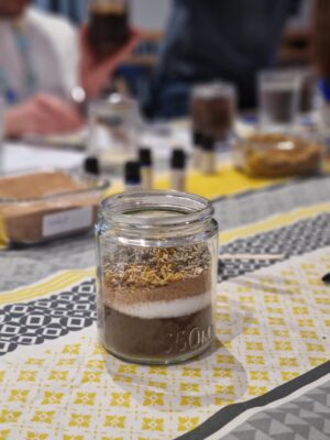 DIY homemade body scrub and bath salts for corporate workshops