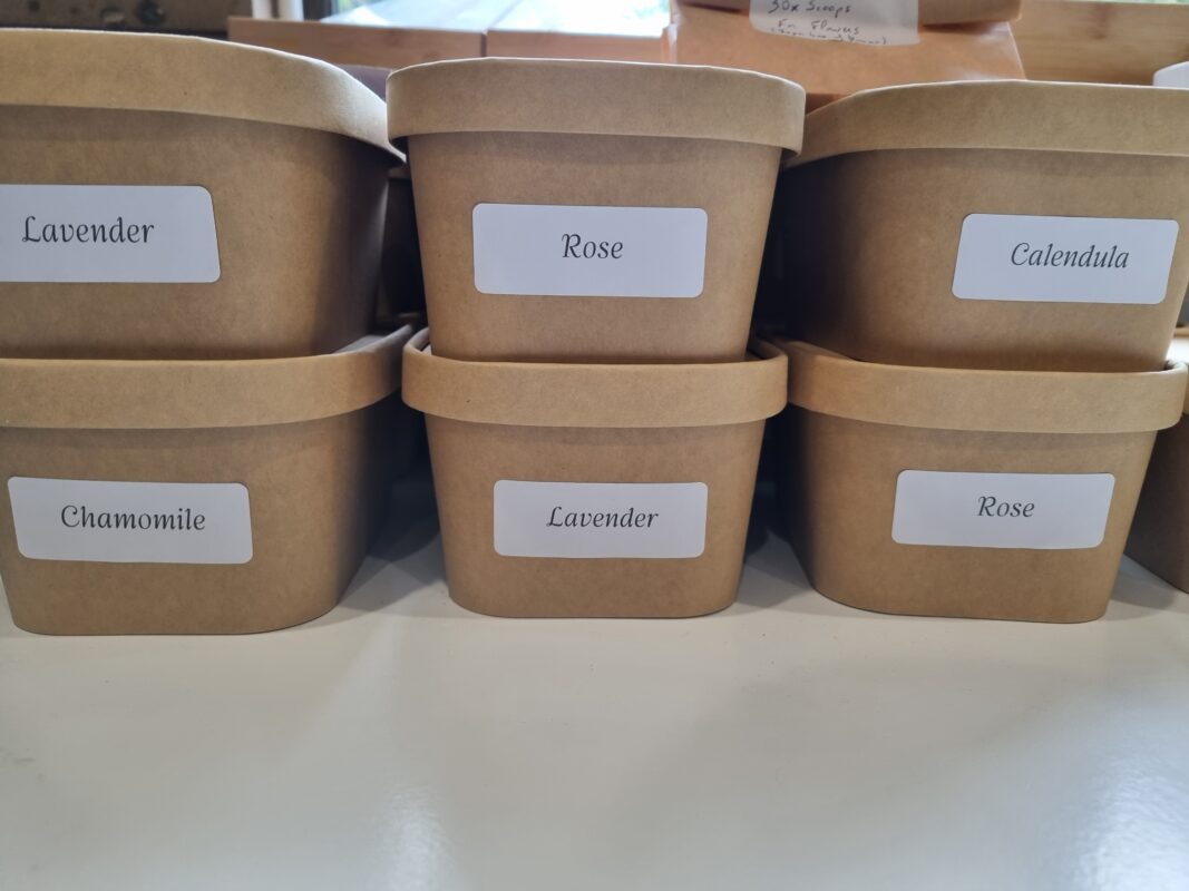 Bath Salts Station Corporate Wellness Activity Supplies for Atlassian Mother's Day event